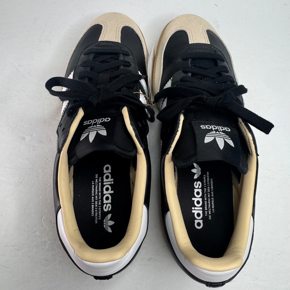 Adidas Samba OG Black White Gum Leather Suede Sneakers JS3832 Womens 8 NEW - Picture 5 of 8